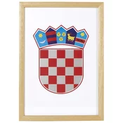 Grb RH 30x40 cm uokvir drvo Art