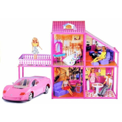 Folded Large Villa for Dolls 76 cm + Pink Car + AccessoriesGO – Kart na akumulator – (B-Stock) crveni