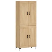 Vidaxl Visoka komoda sonoma hrast 69,5x34x180 cm inženirski les
