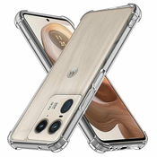 Techsuit Shockproof Clear Silicone prozorna maskica odporna na udarce za Motorola Edge 50 Ultra