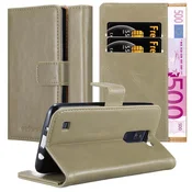 Cadorabo CADORABO Ohišje, združljiv z LG v Capuccino Brown - zaščitni pokrov z magnetnim zapiranjem, stoječo funkcijo in režo za kartico, (20570135)