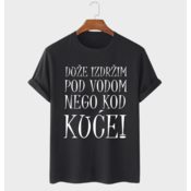 MAFIMI Majice Duže izdržim pod vodom nego kod kuce, Crna