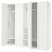 PAX / FORSAND Garderober, bela/bela, 235x60x236 cm
