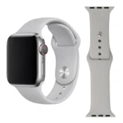 Silikonski pašček za Apple Watch 42, 44, 45, 49 mm, močan, siv