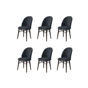 Hanah Home Set stolica Ritim, 44x96x42 cm, 6 komada, Antracit-braon