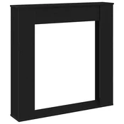 Vidaxl Obloga za kamin Črni hrast 100x20x100 cm Inženirski les