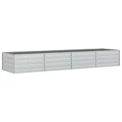Vidaxl Visoka greda 320x80x45 cm pocinkano jeklo srebrna