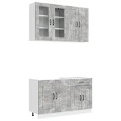 Kuhinjska jedinica KALMAR 4 pcs Betonska siva Konstruirano drvo