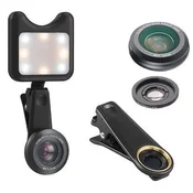 shumee Apexel APL3663FL 036X širokokotni 15X makro objektiv LED svetilka črne barve
