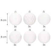 Springos CA0878 BOŽIČNE KROGLE 8 CM 30 KOS.