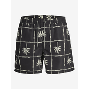 Black Mens Patterned Swimsuit Jack & Jones Fiji - Mens