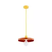 Luster na sajli LITO 1xE27/15W/230V bakrena/žuta