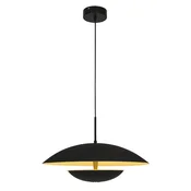 LED luster na sajli MONICA LED/16W/230V crna/zlatna