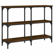 MAISON CHIC konzolna miza - miza ob steni rjav hrast 100x29x75 cm inženirski les, (21786481)