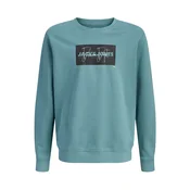 Jack & Jones Junior Majica JJCOLE smaragd/črna/bela