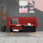 Stolic za kavu crni 100 x 49,5 x 43 cm od konstruiranog drva