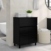 Toaletna jedinica Crna 60 x 35 x 80 cm Konstruirano drvo