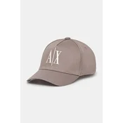 Bombažna bejzbolska kapa Armani Exchange bež barva, XM000811 AF13343