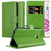 Cadorabo CADORABO Ohišje, združljiv s HTC v travniku Green - Zaščitni pokrov z magnetnim zapiranjem, stoječo funkcijo in režo za kartico, (20570650)