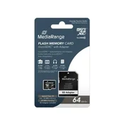 MEDIARANGE Memorijska kartica MicroSDXC 64GB MR955 + SD adapter C10