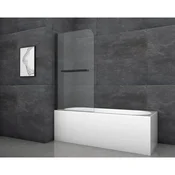 Aurlane Zložljiva stena za kad Black Comfort1 črna mat 80 x 140 cm 1-krilna