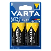 shumee VARTA SHD D cink-ogljikova baterija R20 za uro, radio, budilko, 2 kosa.