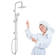 shumee Tuš komplet, dežni tuš, Kuchinox ONDO, kvadraten, krom