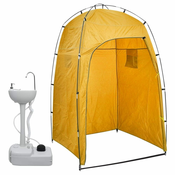 shumee Prenosni stoječi umivalnik za kampiranje s šotorom 20 L