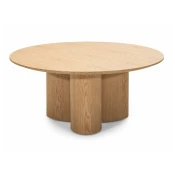 Klubska mizica Burleson 243 Hrast, 45cm, MDF plošča, Okrogla