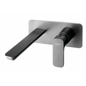 Skrita pipa za umivalnik SPY, mat črna - Mat črna - 72 - Medenina - Skrita - Okrogla - Sapho - SPY - 220x100 mm - Ročica