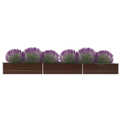 Visoka greda pocinkano jeklo 480x80x45 cm rjava
