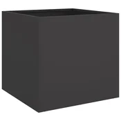 Vidaxl Cvetlično korito črno 49x47x46 cm jeklo