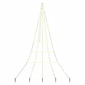 Vidaxl LED božično drevo z zemeljskimi ostrimi Toplo bela 306 cm