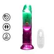 RealRock LED Vibrating Model 15 cm Transparent - Intimate Wellness Device REA202TRA