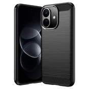 TPU gel ovitek Brushed Carbon za Xiaomi Redmi Note 17 Pro 5G - black