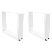 Noge za klub stolic V-oblika 2 kom Bijele 60 x (30-31,3) cm Celik