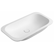 Umivalnik pod pultom IMPALA, 672 x 166 x 355 mm, kamen, mat bel - Bela - 51 - Solid Surface - kamen - Vgradni umivalnik - Pod pultom - Ne