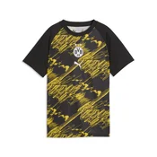 PUMA Borussia Dortmund Warmup Jersey Youth, Football, Black/Faster Yellow, 13-14Y