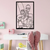 Wallity Zidna dekoracija Simpson 6, 40 x 62 cm, Crna