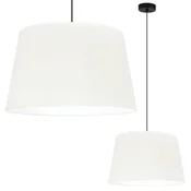 GH VISEČA SVETILKA GAJA CONE ČRNE OBLIKE, 1 RAVNI, KREM SENČNIK 44 CM