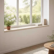vidaXL Okenske police 2 kos Bela 120 x 30 x 2 cm Masivno hrastovo les