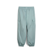 Womens Puma BUTTERFLY VIBE Cargo Pants Youth, Green, Size 15-16Y, Clothing