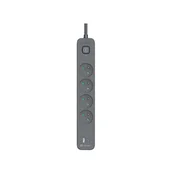 Razdelilnik TRACER Power Line+ mobilni, 1,5m, 4 vtičnice + 1x USB-A + 1x USB-C (PD20W)