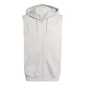 ADIDAS ORIGINALS Brezrokavnik Trefoil Essentials svetlo siva