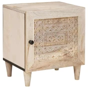 Nocni ormar Bijela 80 x 50 x 40 cm Konstruirano drvo