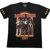 Kiss Majica Love Gun Stars Unisex Black XL