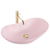 REA-U6374 - Pultni umivalnik ROYAL 35,5x61,5 cm keramika/mat rožnata