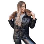 Dstreet Ženska zimska jakna IVORY SNOW črna ty3818 L