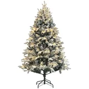 Homestar Umetno božično drevo 180 cm LED luči, zasneženo, negorljivo