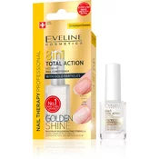 Eveline EVELINE TOTAL ACTION 8v1 balzam za nohte - ZLATI SIJAJ 12 ml